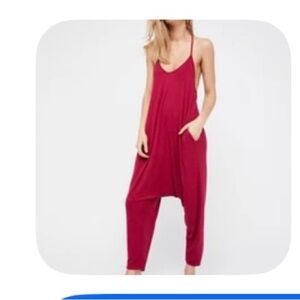 Free People cranberry Really Romper XS